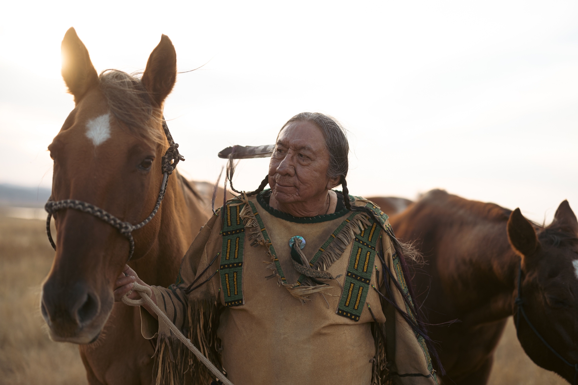 Ernie Lapointe "Crow Foot", Great Grandson of Sitting Bull, Meeting in South Dakota, 2024.